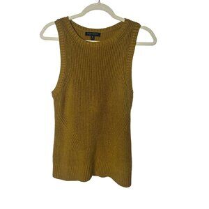 Banana Republic Mustard Sleeveless Knit Organic Cotton Tank Top M